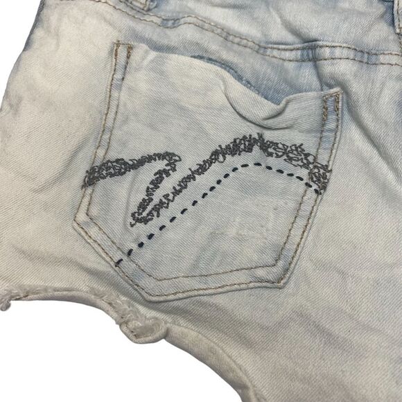 Vanilla Star Jean Shorties Cut Off Stars Stripes Flag Distressed Shorts Womens 3 - Picture 8 of 8